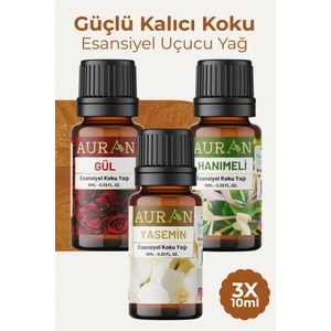 Yasemin Hanımeli Gül Saf Esansiyel Uçucu Yağ Buhurdanlık Yağ Difüzör Esans Aromaterapi Yağ 3x 10 ml