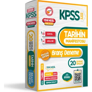 İnformal Yayınları KPSS 2025 Lisans Tarihin Manifestosu Dijital Çözümlü 20li Branş Denemesi