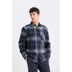 Regular Fit Kareli Flanel Oduncu Uzun Kollu Gömlek D2337AX24WN