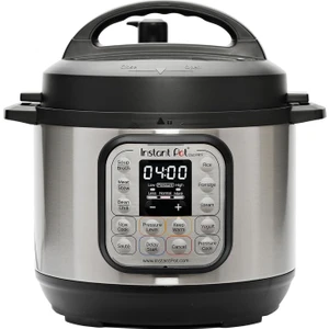 Instant Pot Akıllı Pişirici, 3 Litre Kapasite, Elektrikli Düdüklü, Yavaş Pişirme, Pilav Pişirme, Kızartma Modu, Yoğurt Hazırlayıcı, Buharlı Pişirme ve Yemek Isıtma Özelliği, Paslanmaz Çelik/siyah