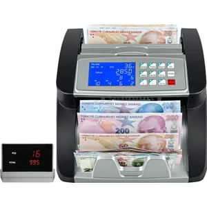 V2 Karışık Para Sayma Makinesi TL- Euro -usd-türkçe Sesli Uyarı Müşteri Ekranı Hediyeli