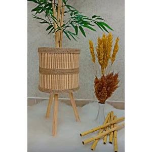 Black Pearl Bambu Saksı Halat Saksı Hasır Saksı