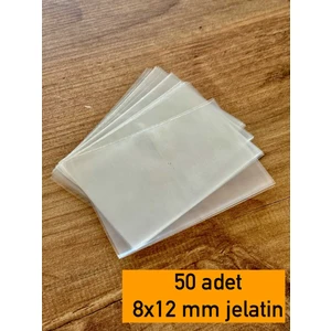 8X12 CM MİNİ ŞEFFAF JELATİN POŞET BANTSIZ DÜZ 50 ADET