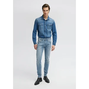 Erkek Kvnç Indigo 90S Mavi Black Jean Pantolon 001070-33974