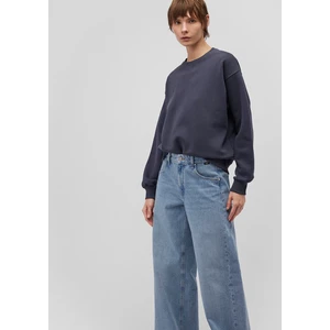 Bisiklet Yaka Lacivert Basic Sweatshirt 1610198-70726