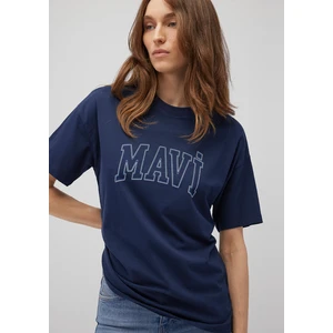 Mavi Logo Baskılı Lacivert Tişört 1611193-70488