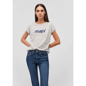 Mavi Logo Baskılı Gri Tişört 166422-25702