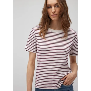 Bordo Çizgili Basic Tişört 1611653-88108