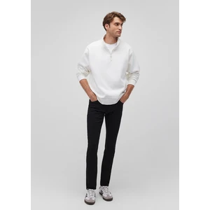Yarı Fermuarlı Beyaz Basic Sweatshirt 0S10278-70057