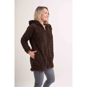 Sweet's Collection Uzun Tunik Wellsoft Peluş Kadın Tesettür Ceket