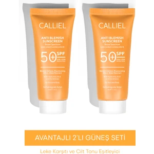 2’li Leke Karşıtı Tüm Ciltler İçin Yüksek Korumalı 50 SPF Güneş Kremi Glutatyon Etkili