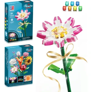 Renkli Işıklı Blok Çiçek - Papatya