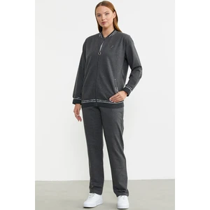 Triko Kombinli Tunik Eşofman Takım - Antrasit