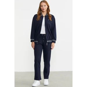 Triko Kombinli Tunik Eşofman Takım - Lacivert