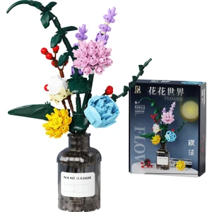 Blok Çiçek - Şişe Vazolu Çiçek Dalları