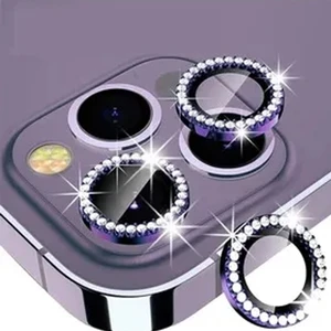 Apple iPhone 15 Pro Uyumlu Diamond Taşlı Model Kamera Cam Koruyucu