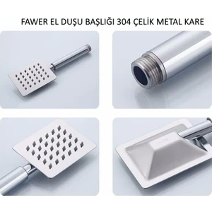 304 Paslanmaz Krom El Duşu Duş Başlığı - 408M