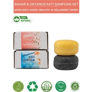 Katı Şampuan İkili Set - Bahar Katı Şampuan & Okyanus Katı Şampuan-