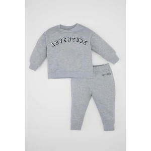 Erkek Bebek 2'li Takım Baskılı Sweatshirt Beli Lastikli Eşofman Altı D0723A524WN
