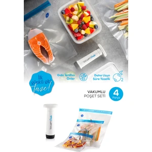 Vacuumfresh 4lü Vakumlu Poşet ve Pompa Seti