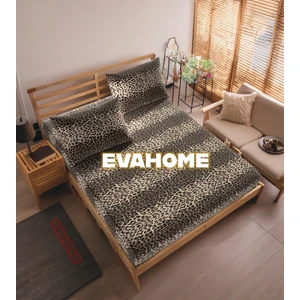 Leopar Desenli Lastikli Çarşaf Seti - Tek/ Çift/ Battal Boy