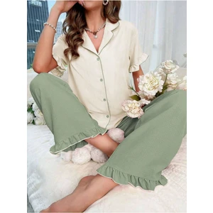 Bella Notte Kısa Kollu Uzun Düğmeli Pijama Takımı