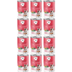 Kuzu Etli ve Balkabaklı Tahılsız Ezme Yetişkin Konserve Kedi Maması 400GR - 12 Adet
