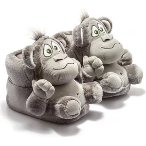 Monkey Unisex Hayvanlı Panduf Gri 36/43 AA0601