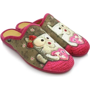 Print Kadın Ev Terliği Fuşya 36/41