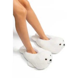 Foka Kadın Hayvanlı Panduf Beyaz 36/41 EE0546