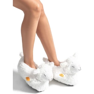 Kuzu Kadın Hayvanlı Panduf Beyaz 36/41