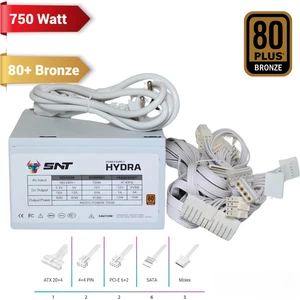 Snt Hydra-W 750W 80+ Bronze Beyaz Kasa Power Supply