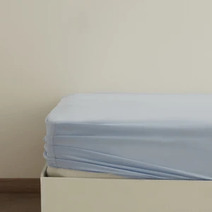 Karaca Home Basic  Pamuk Tek Kişilik Lastikli Çarşaf Mavi