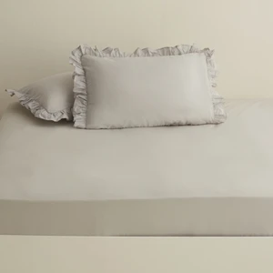 Karaca Home Basic  Pamuk King Kişilik Düz Çarşaf Gri