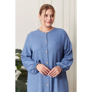 Kadın Büyük Beden Keten Ayrobin 2'li Takım