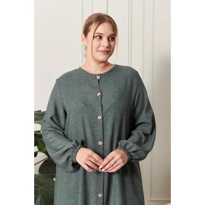 Kadın Büyük Beden Keten Ayrobin 2'li Takım