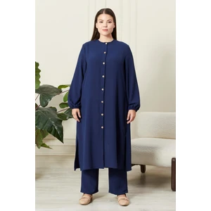 Kadın Büyük Beden Keten Ayrobin 2'li Takım