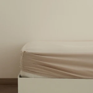 Karaca Home Basic  Pamuk Tek Kişilik Lastikli Çarşaf Bej