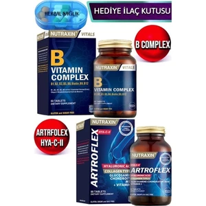 B Complex 60 Vitamin Tablet + Nutraxin Artroflex Hya-C-II 90 Tablet + İlaç Kutusu