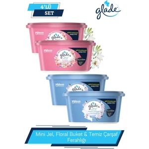 Oda Kokusu Mini Jel Floral Buket ve Temiz Çarşaf Ferahlığı 70 g x2 Kötü Kokulara Karşı Etkili
