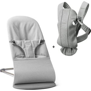 Babybjörn Balance Bliss Ana Kucağı Woven Melange & Kanguru Mini 3D Cotton Yeni Doğan Seti / Light Grey