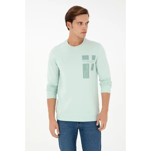 U.S. Polo Assn. Erkek Su Yeşili Sweatshirt 50293448-VR048