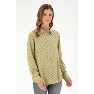 U.S. Polo Assn. Kadın Açık Haki Gömlek Desenli 50297105-VR183