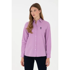 U.S. Polo Assn. Kadın Lila Gömlek Desenli 50297012-VR034