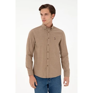 U.S. Polo Assn. Erkek Haki Gömlek Basic 50293980-VR027