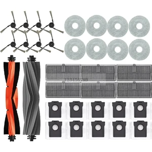 Dreame X40 Ultra, X40 Pro, S30 Pro Ultra Aksesuarları Ana Yan Fırça Hepa Filtre Paspas Bezi Toz Torbası Değişimi (Yurt Dışından)