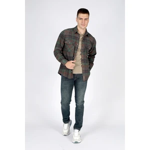Lee Cooper Donas Erkek Dokuma Uzun Kol Gömlek Yeşil