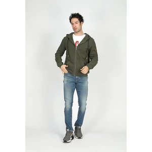 Lee Cooper Ruth Erkek Kapüşonlu Fermuarlı Sweatshirt Haki