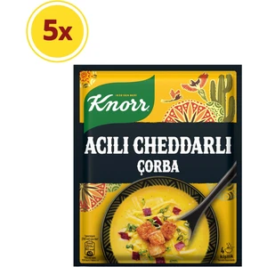 Acılı Cheddarlı Çorba 4 Kişilik 74 gr x 5