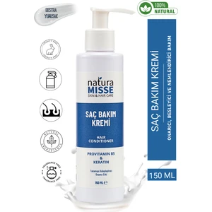 Doğal Saç Bakım Kremi 150 Ml Keratin- Provitamin B5 Canlandırıcı- Yumuşatıcı Bakım- Parlak Saçlar